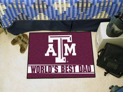 Texas A&M University World's Best Dad Starter Rug - Click Image to Close