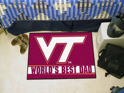 Virginia Tech World's Best Dad Starter Rug - Click Image to Close