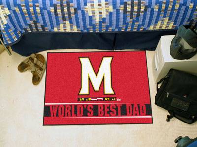 University of Maryland World's Best Dad Starter Rug - Click Image to Close