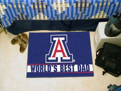 University of Arizona World's Best Dad Starter Rug - Click Image to Close