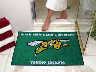 Black Hills State University Yellow Jackets All-Star Rug - Click Image to Close
