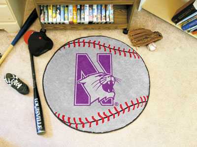 Northwestern University Wildcats Baseball Rug - Click Image to Close