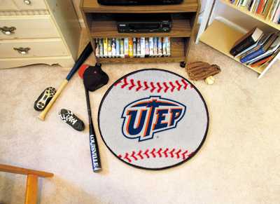 University of Texas at El Paso Miners Baseball Rug - Click Image to Close