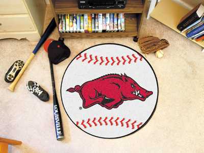 University of Arkansas Razorbacks Baseball Rug - Click Image to Close