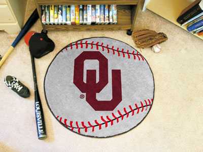 University of Oklahoma Sooners Baseball Rug - Click Image to Close