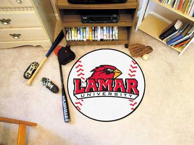 Lamar University Cardinals Baseball Rug - Click Image to Close
