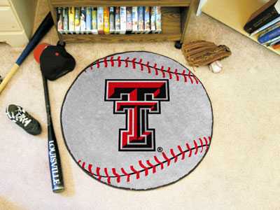 Texas Tech University Red Raiders Baseball Rug - Click Image to Close