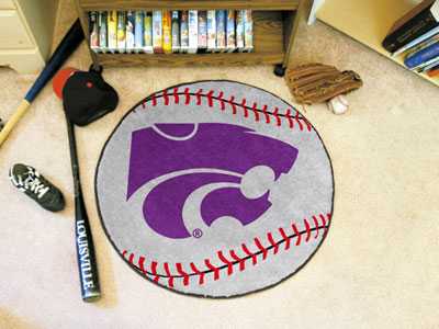 Kansas State University Wildcats Baseball Rug - Click Image to Close