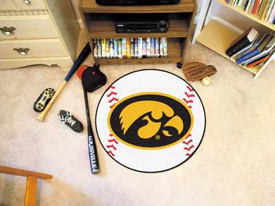 University of Iowa Hawkeyes Baseball Rug - Click Image to Close