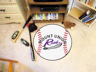 University of Mount Union Purple Raiders Baseball Rug - Click Image to Close