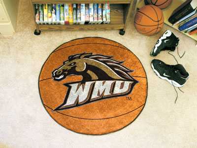 Western Michigan University Broncos Basketball Rug - Click Image to Close