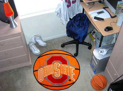 Ohio State University Buckeyes Basketball Rug - Click Image to Close