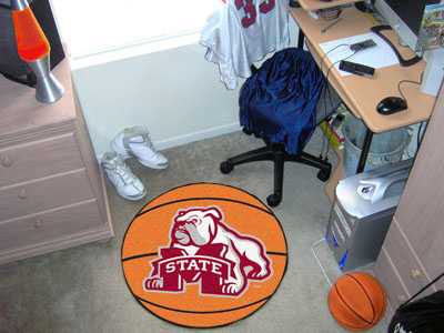 Mississippi State University Bulldogs Basketball Rug - Click Image to Close