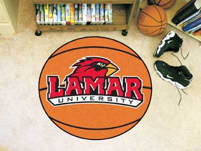 Lamar University Cardinals Basketball Rug - Click Image to Close