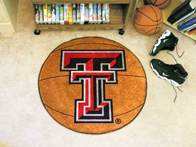 Texas Tech University Red Raiders Basketball Rug - Click Image to Close