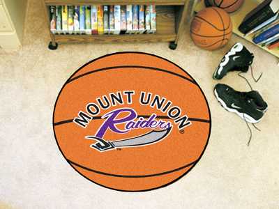 University of Mount Union Purple Raiders Basketball Rug - Click Image to Close