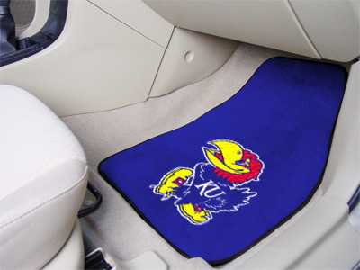 University of Kansas Jayhawks Carpet Car Mats - Click Image to Close