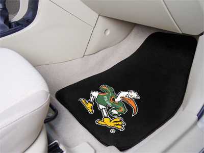 University of Miami Hurricanes Carpet Car Mats - Sebastian - Click Image to Close