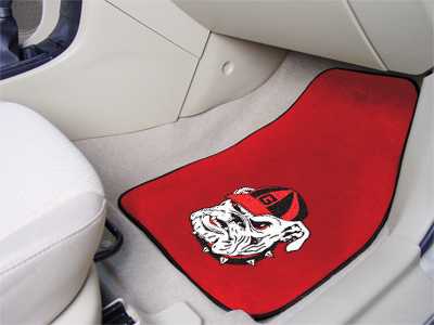 University of Georgia Bulldogs Carpet Car Mats - Red Uga - Click Image to Close