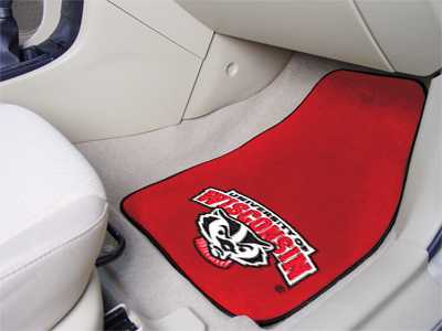 University of Wisconsin-Madison Badgers Carpet Car Mats - Bucky - Click Image to Close