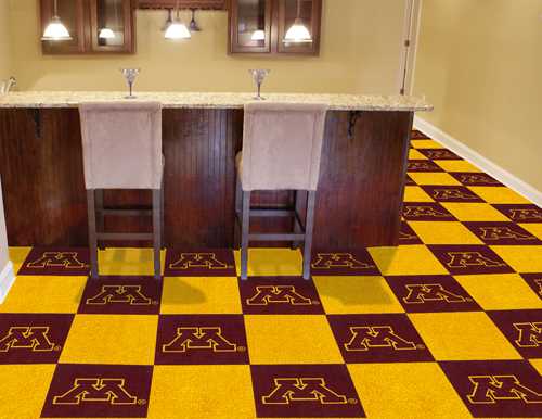 University of Minnesota Golden Gophers Carpet Floor Tiles - Click Image to Close