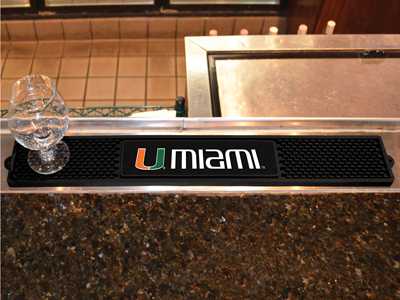 University of Miami Hurricanes Drink/Bar Mat - Click Image to Close