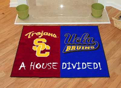 USC Trojans - UCLA Bruins House Divided Rug - Click Image to Close