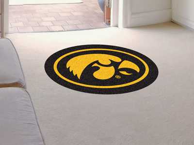 University of Iowa Hawkeyes Mascot Mat - Click Image to Close