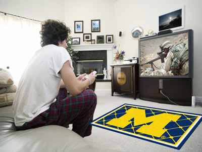 University of Michigan Wolverines 4x6 Rug - Click Image to Close