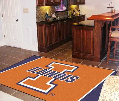 University of Illinois Fighting Illini 4x6 Rug - Click Image to Close