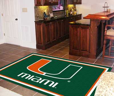 University of Miami Hurricanes 4x6 Rug - Click Image to Close