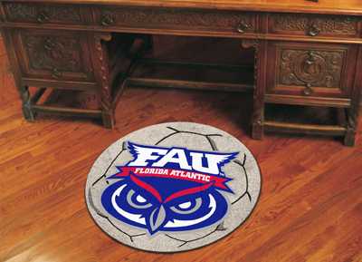 Florida Atlantic University Owls Soccer Ball Rug - Click Image to Close
