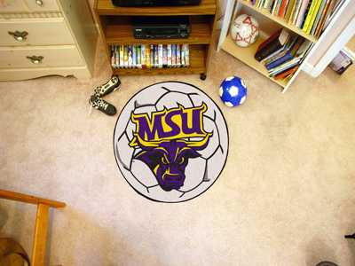 Minnesota State University Mankato Mavericks Soccer Ball Rug - Click Image to Close