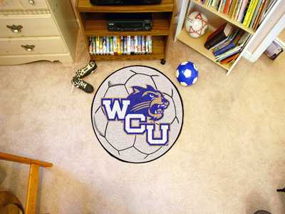 Western Carolina University Catamounts Soccer Ball Rug - Click Image to Close