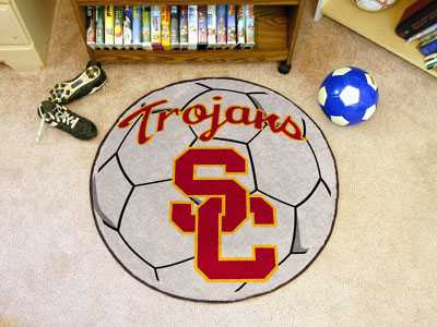 USC Trojans Soccer Ball Rug - Click Image to Close