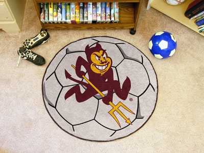 Arizona State University Sun Devils Soccer Ball Rug - Click Image to Close