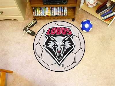 University of New Mexico Lobos Soccer Ball Rug - Click Image to Close