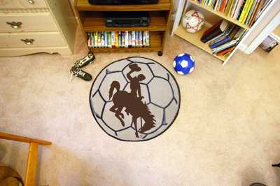 University of Wyoming Cowboys Soccer Ball Rug - Cowboy - Click Image to Close