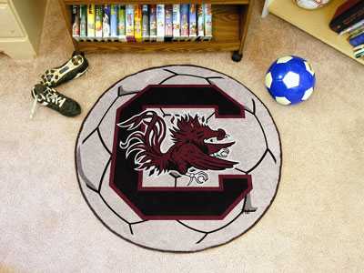 University of South Carolina Gamecocks Soccer Ball Rug - Click Image to Close