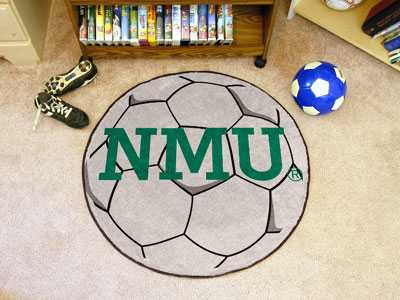 Northern Michigan University Wildcats Soccer Ball Rug - Click Image to Close