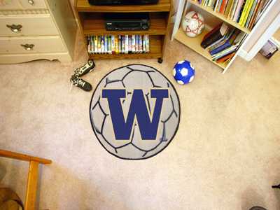 University of Washington Huskies Soccer Ball Rug - Click Image to Close