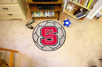 North Carolina State University Wolfpack Soccer Ball Rug - Click Image to Close