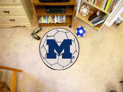 University of Michigan Wolverines Soccer Ball Rug - Click Image to Close