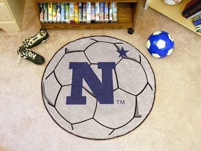 United States Naval Academy Midshipmen Soccer Ball Rug - Click Image to Close