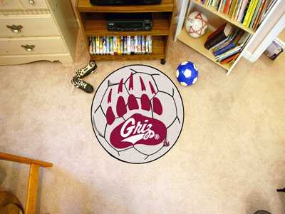 University of Montana Grizzlies Soccer Ball Rug - Click Image to Close
