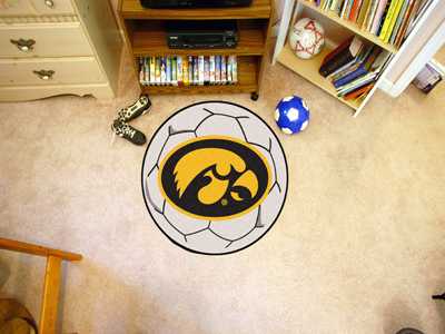 University of Iowa Hawkeyes Soccer Ball Rug - Click Image to Close