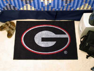 University of Georgia Bulldogs Starter Rug - Black - Click Image to Close