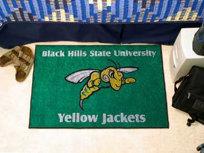 Black Hills State University Yellow Jackets Starter Rug - Click Image to Close