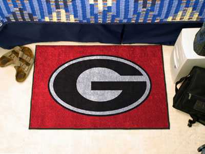 University of Georgia Bulldogs Starter Rug - Red - Click Image to Close