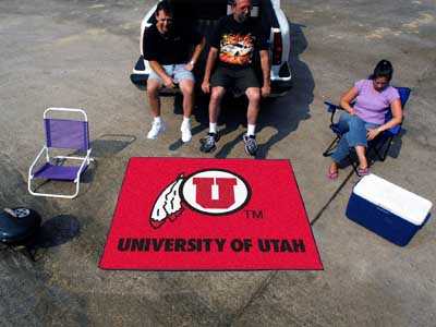 University of Utah Utes Tailgater Rug - Click Image to Close